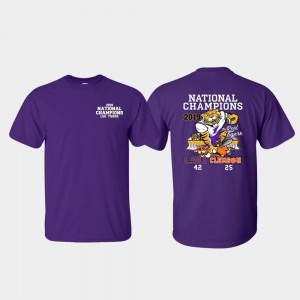 Fighting Tigers Purple Men's T-Shirt Score College Football Playoff 2019 National Champions 448095-331