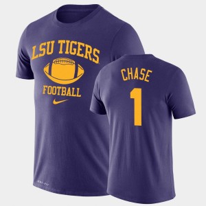 #1 Ja'Marr Chase Tigers Purple Men T-Shirt Legend Performance Retro Football 686392-339