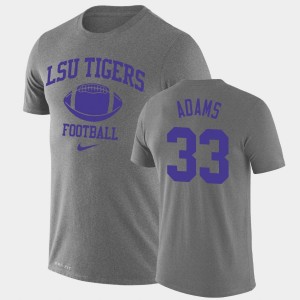 #33 Jamal Adams Fighting Tigers Heathered Gray Men's T-Shirt Legend Performance Retro Football 172548-862