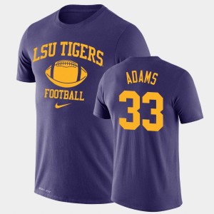 #33 Jamal Adams Tiger Nation Purple Men's T-Shirt Legend Performance Retro Football 255861-696