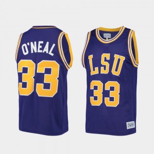#33 Shaquille O'Neal Tigers Purple Mens Jersey College Basketball Alumni Limited 706757-727