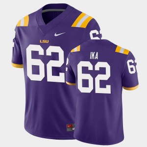 #62 Siaki Ika Tigers Purple Men's Jersey College Football Game 336454-636