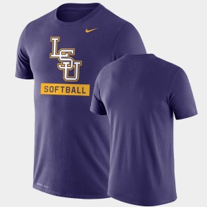 Tiger Nation Purple Men T-Shirt Performance Softball Drop Legend 664095-355