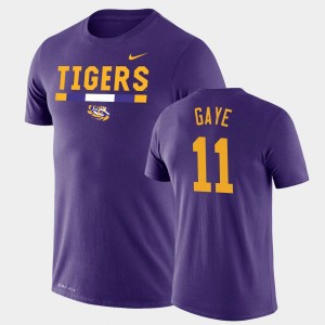 #11 Ali Gaye Louisiana State Tigers Purple Men's T-Shirt Legend Performance Team DNA 884343-148