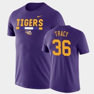#36 Cole Tracy LSU Purple Men T-Shirt Legend Performance Team DNA 325021-513