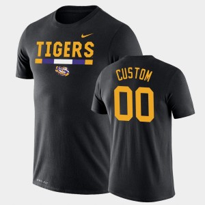 #00 Custom LSU Black Men's T-Shirt Legend Performance Team DNA 751735-206