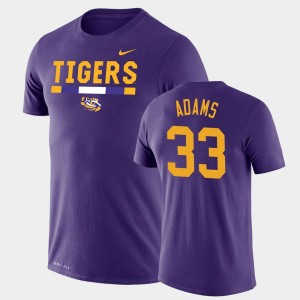 #33 Jamal Adams Fighting Tigers Purple Men T-Shirt Legend Performance Team DNA 296177-672