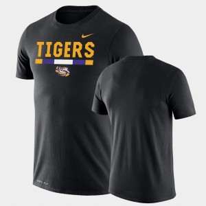 Geaux Tigers Black Men's T-Shirt Legend Performance Team DNA 461943-677