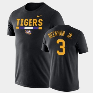 #3 Odell Beckham Jr. Tigers Black Men T-Shirt Legend Performance Team DNA 286620-344