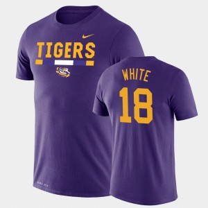 #18 Tre'Davious White LSU Tigers Purple Men's T-Shirt Legend Performance Team DNA 218877-855
