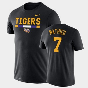 #7 Tyrann Mathieu Tiger Nation Black Men's T-Shirt Legend Performance Team DNA 806269-482
