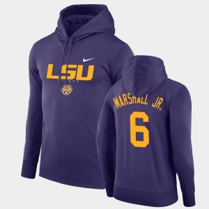 #6 Terrace Marshall Jr. Tiger Nation Purple Mens Hoodie Pullover Facility Performance 768454-553