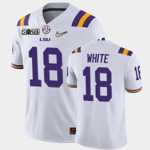 #18 Tre'Davious White Fighting Tigers White Mens Jersey 2020 Football Game 728123-436