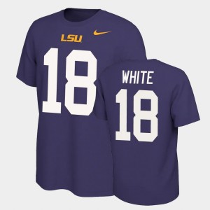 #18 Tre'Davious White Tiger Nation Purple Mens T-Shirt Name & Number Retro Name and Number 941212-591