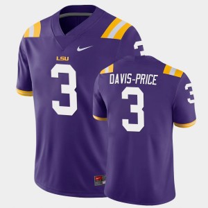 #3 Tyrion Davis-Price Fighting Tigers Purple Mens Jersey College Football Game 236640-259