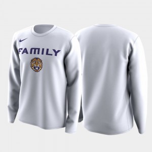 Fighting Tigers White Men T-Shirt March Madness Legend Basketball Long Sleeve Family on Court 944050-940