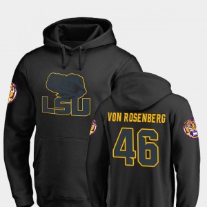 #46 Zach Von Rosenberg Geaux Tigers Black Men Hoodie Big & Tall Taylor College Football 308622-283
