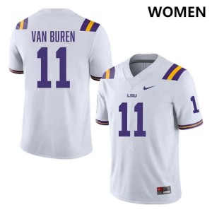 #11 Michael Van Buren Jr. Fighting Tigers White Women Jersey 2024 College Football 127149-770