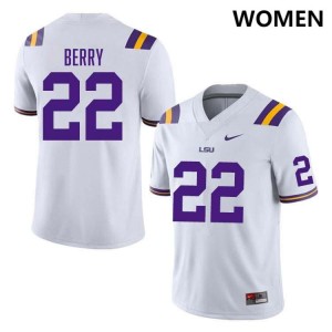 #22 Harlem Berry LSU Tigers White Women's Jersey NCAA College Football 448380-426