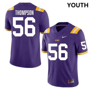 #56 Josh Thompson Tigers Purple Youth Jersey High School College Football 839781-163