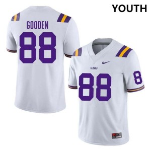 #88 Bernard Gooden LSU Tigers White Youth Jersey Stitched College Football 890264-789