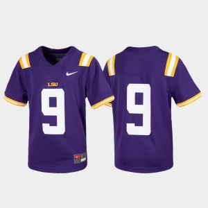 #9 LSU Purple Youth Jersey Football Untouchable 243899-230