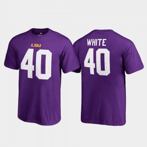 #40 Devin White LSU Purple Youth T-Shirt Name & Number College Legends 360453-998