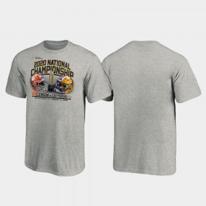 Geaux Tigers Heather Gray Youth T-Shirt vs. Clemson Tigers Touchback 2020 National Championship Matchup 281517-580