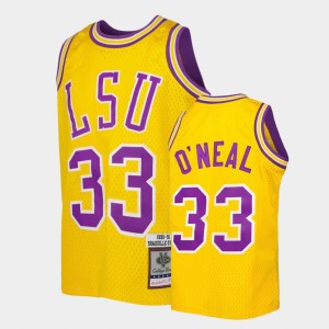 #33 Shaquille O'Neal LSU Gold Youth Jersey Replica 623592-758