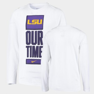 LSU White Youth T-Shirt 2020 Our Time Bench Legend March Madness 455182-739